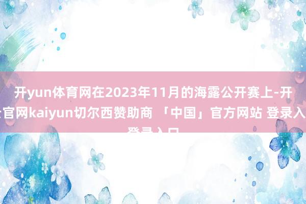 开yun体育网在2023年11月的海露公开赛上-开云官网kaiyun切尔西赞助商 「中国」官方网站 登录入口
