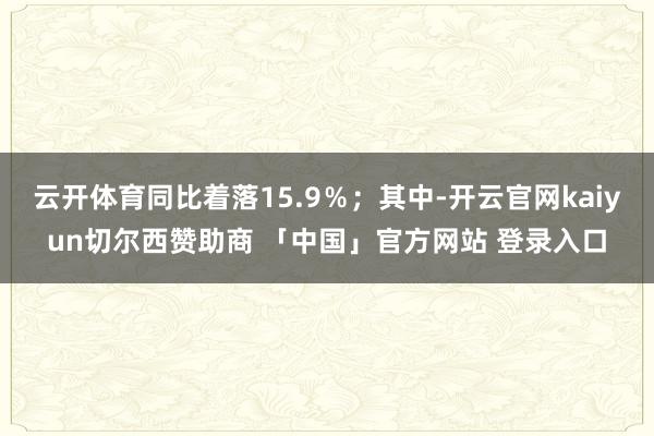 云开体育同比着落15.9％；其中-开云官网kaiyun切尔西赞助商 「中国」官方网站 登录入口
