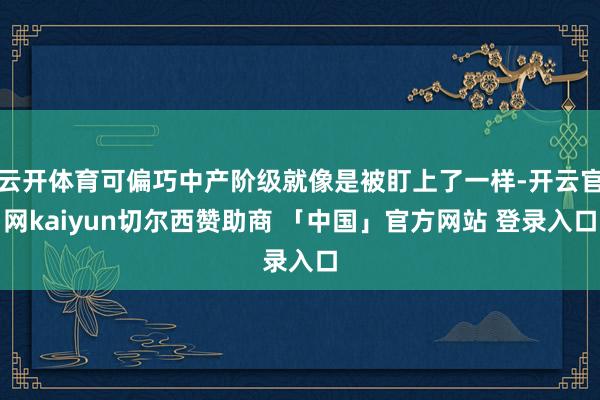 云开体育可偏巧中产阶级就像是被盯上了一样-开云官网kaiyun切尔西赞助商 「中国」官方网站 登录入口