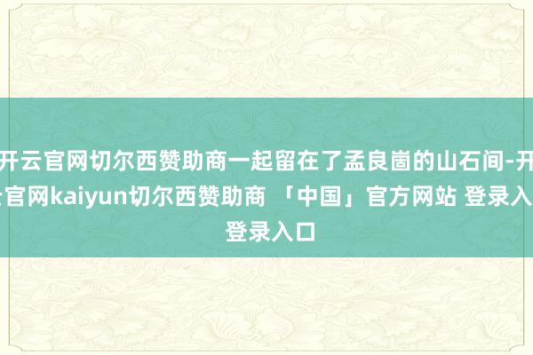 开云官网切尔西赞助商一起留在了孟良崮的山石间-开云官网kaiyun切尔西赞助商 「中国」官方网站 登录入口