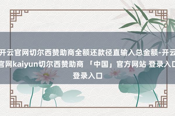 开云官网切尔西赞助商全额还款径直输入总金额-开云官网kaiyun切尔西赞助商 「中国」官方网站 登录入口